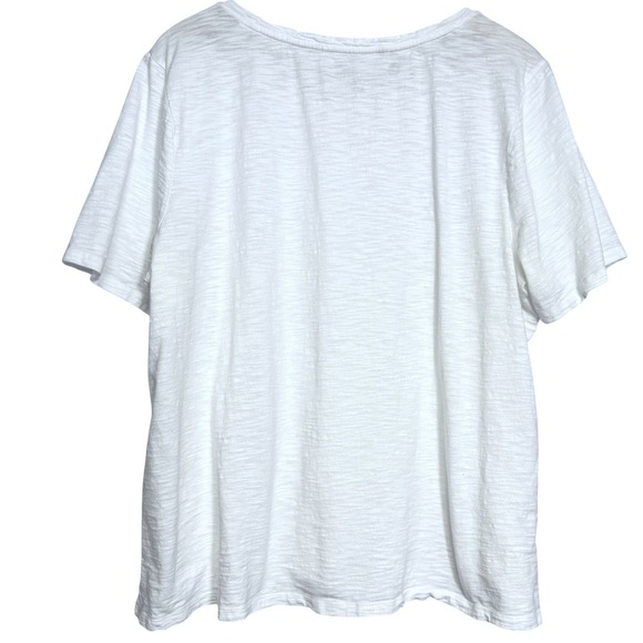 Chicos The Ultimate Tee Womens Shirt US XXL White Scoop Neck Top Short Sleeve - Picture 5 of 9